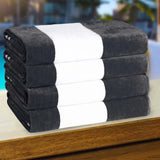 Cabana Stripe Oversized Cotton Beach Towel Sets