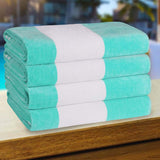 Cabana Stripe Oversized Cotton Beach Towel Set Of 2,4,6