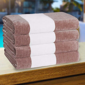 Cabana Stripe Oversized Cotton Beach Towel Set Of 2,4,6