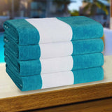 Cabana Stripe Oversized Cotton Beach Towel Sets