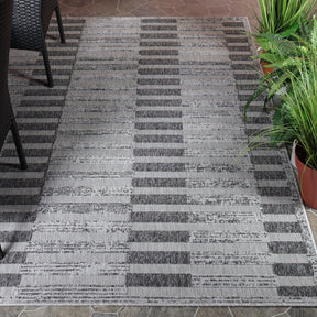Grayson Geometric Striped Modern Indoor/Outdoor Area Rug