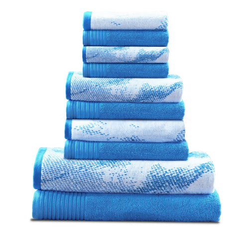 Ultra-Plush Cotton 10-Piece Bath Towel Set – Soft & Absorbent