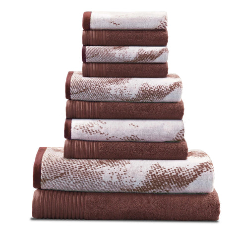 Ultra-Plush Cotton 10-Piece Bath Towel Set – Soft & Absorbent