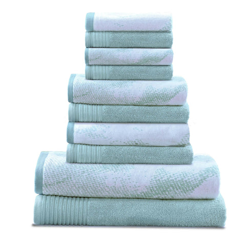 Ultra-Plush Cotton 10-Piece Bath Towel Set – Soft & Absorbent