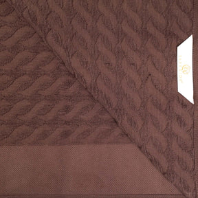 Turkish Cotton Jacquard Herringbone and Solid 8 Piece Towel Set