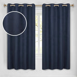 Nyan 100% Blackout Machine Washable Grommet Curtains, Set of 2 Panels