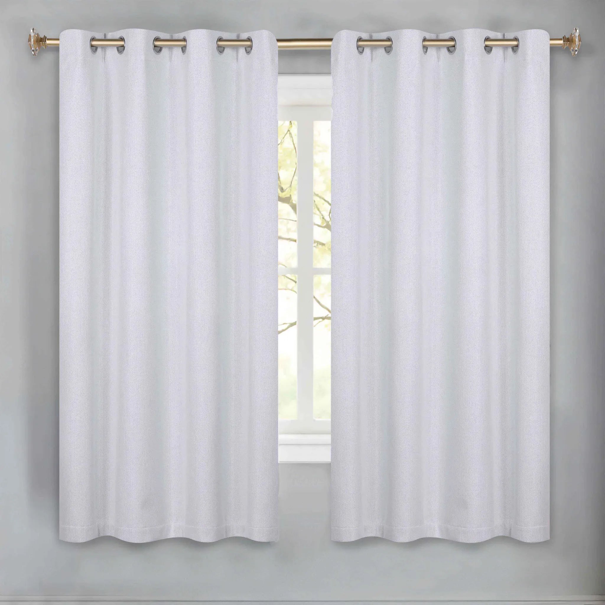 Nyan 100% Blackout Machine Washable Grommet Curtains, Set of 2 Panels