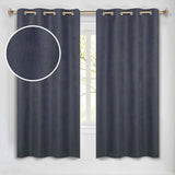 Neal 100% Blackout Machine Washable Grommet Curtains, Set of 2 Panels
