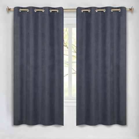 100 % Blackout Window Curtains Grommet Washable Set of 2 Neal