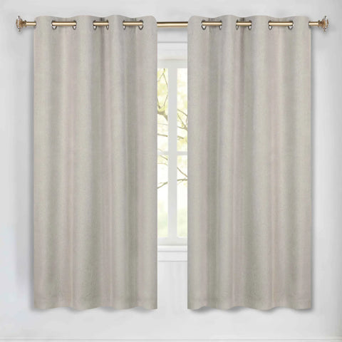 100 % Blackout Window Curtains Grommet Washable Set of 2 Neal
