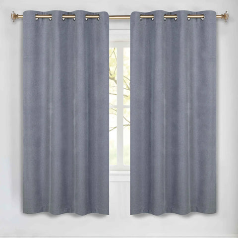 100 % Blackout Window Curtains Grommet Washable Set of 2 Neal