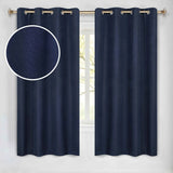 Neal 100% Blackout Machine Washable Grommet Curtains, Set of 2 Panels