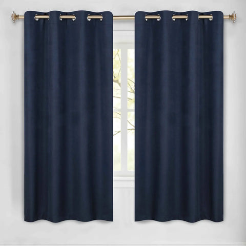 100 % Blackout Window Curtains Grommet Washable Set of 2 Neal
