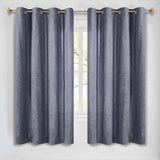 Noor Semi-Blackout Chenille Washable Grommet Curtains, Set of 2 Panels