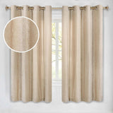 Noor Semi-Blackout Chenille Washable Grommet Curtains, Set of 2 Panels