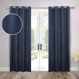 Nyan 100% Blackout Machine Washable Grommet Curtains, Set of 2 Panels