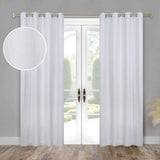 Nyan 100% Blackout Machine Washable Grommet Curtains, Set of 2 Panels