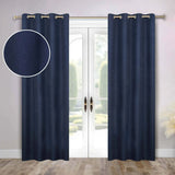 Neal 100% Blackout Machine Washable Grommet Curtains, Set of 2 Panels