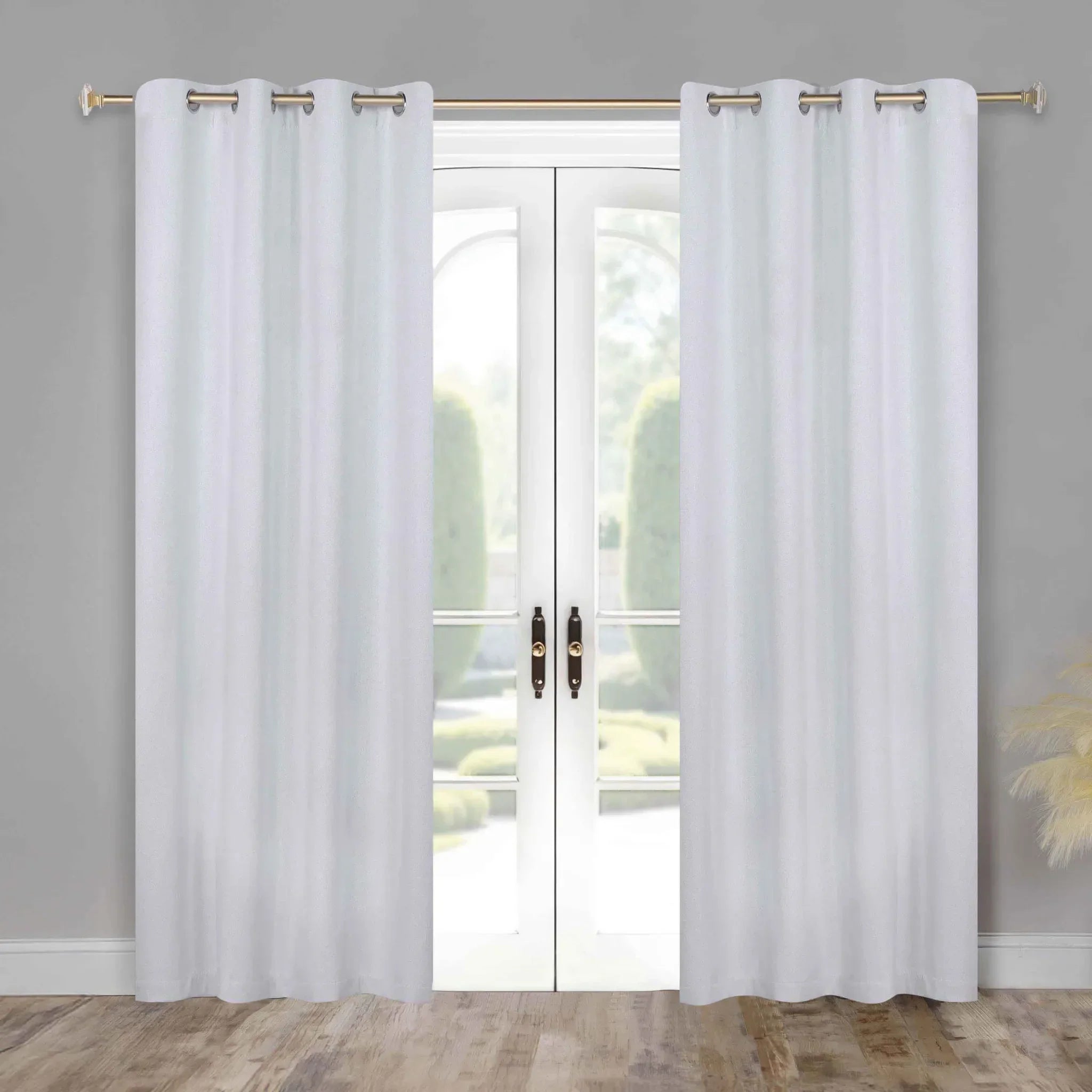 Neal 100% Blackout Machine Washable Grommet Curtains, Set of 2 Panels
