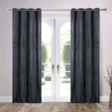 Noor Semi-Blackout Chenille Washable Grommet Curtains, Set of 2 Panels