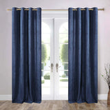 Noor Semi-Blackout Chenille Washable Grommet Curtains, Set of 2 Panels