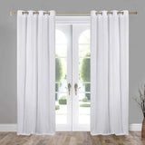 Noor Semi-Blackout Chenille Washable Grommet Curtains, Set of 2 Panels
