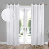 Noor Semi-Blackout Chenille Washable Grommet Curtains, Set of 2 Panels