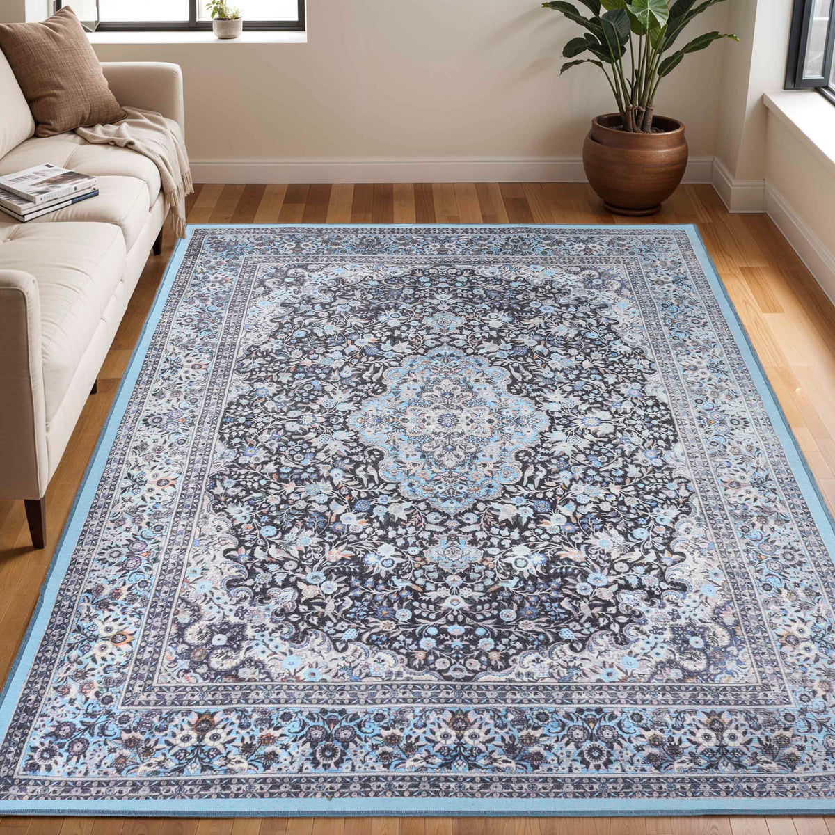 Fiorella Floral Oriental Medallion Indoor Large Area Rugs Or Runner