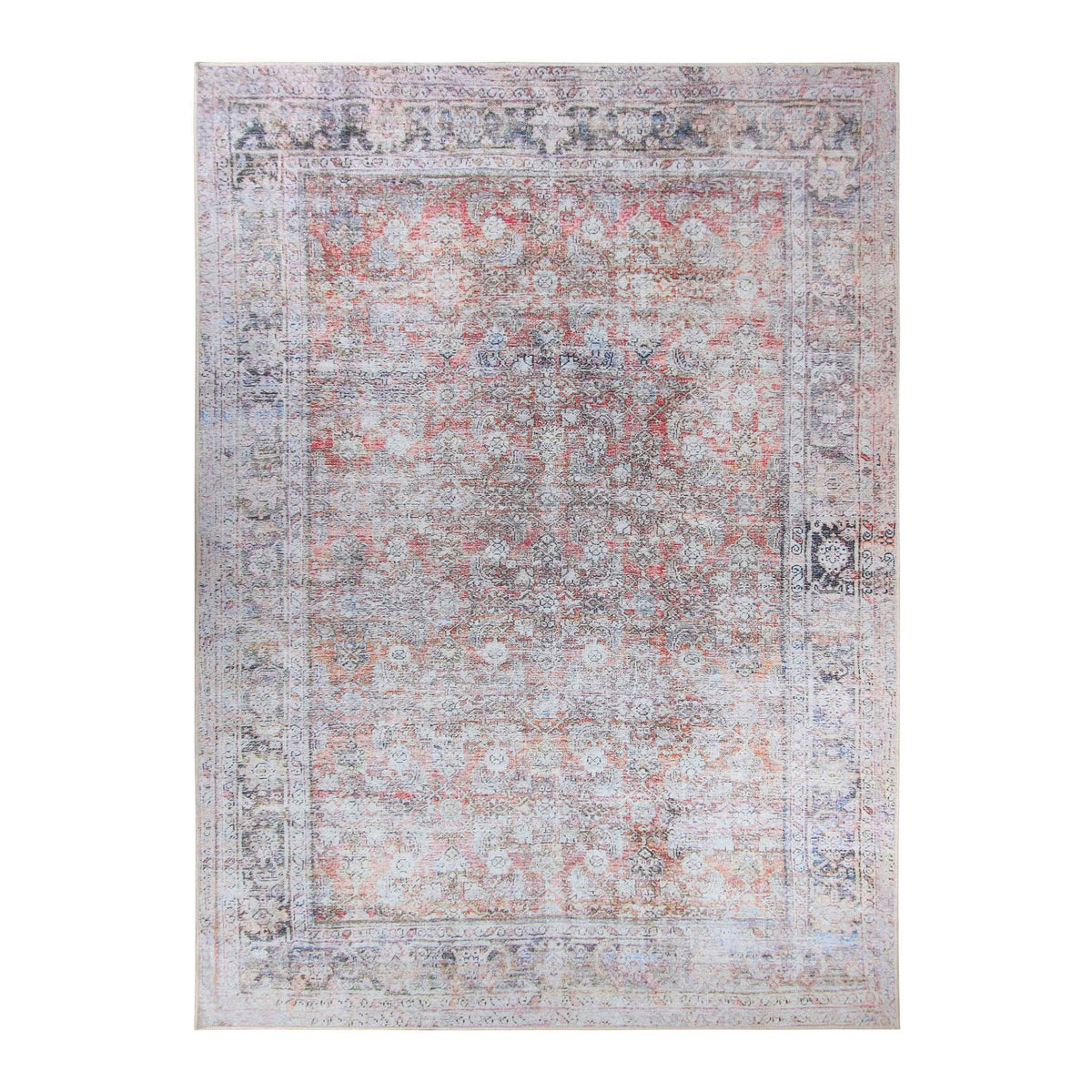 Lottie Distressed Geometric Bohemian Indoor Area Rug Or Runner Rug