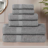 6 Piece Cotton Eco-Friendly Soft Absorbent Towel Set