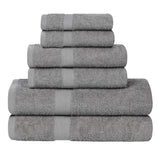 6 Piece Cotton Eco-Friendly Soft Absorbent Towel Set