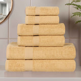 6 Piece Cotton Eco-Friendly Soft Absorbent Towel Set
