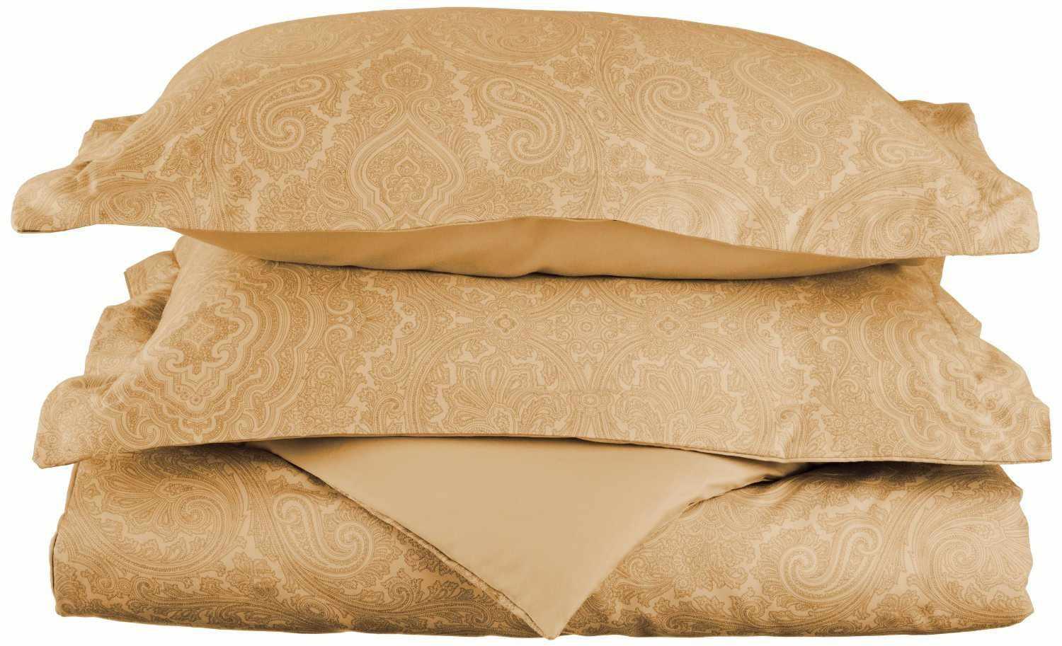 600 Thread Count Cotton Blend Italian Paisley Duvet Cover Set
