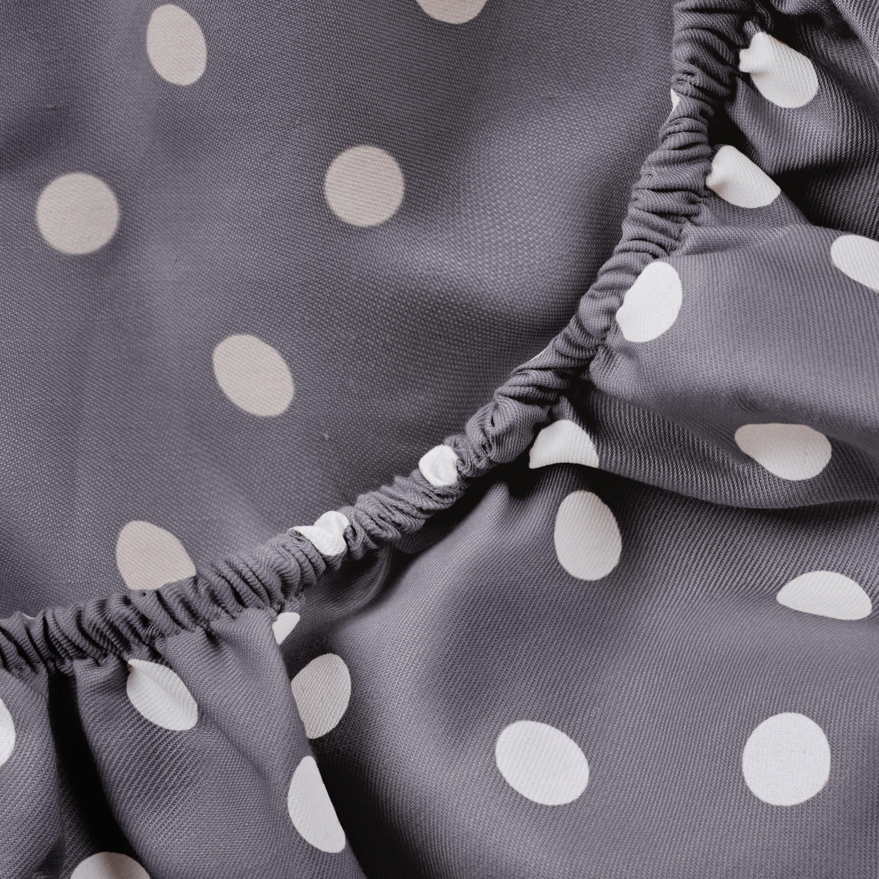 600 Thread Count Cotton Blend Polka Dot Deep Pocket Bed Sheet Set