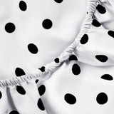 600 Thread Count Cotton Blend Polka Dot Deep Pocket Bed Sheet Set