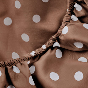 600 Thread Count Cotton Blend Polka Dot Deep Pocket Bed Sheet Set