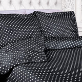 Cotton Blend 600 Thread Count Polka Dot Duvet Cover Set
