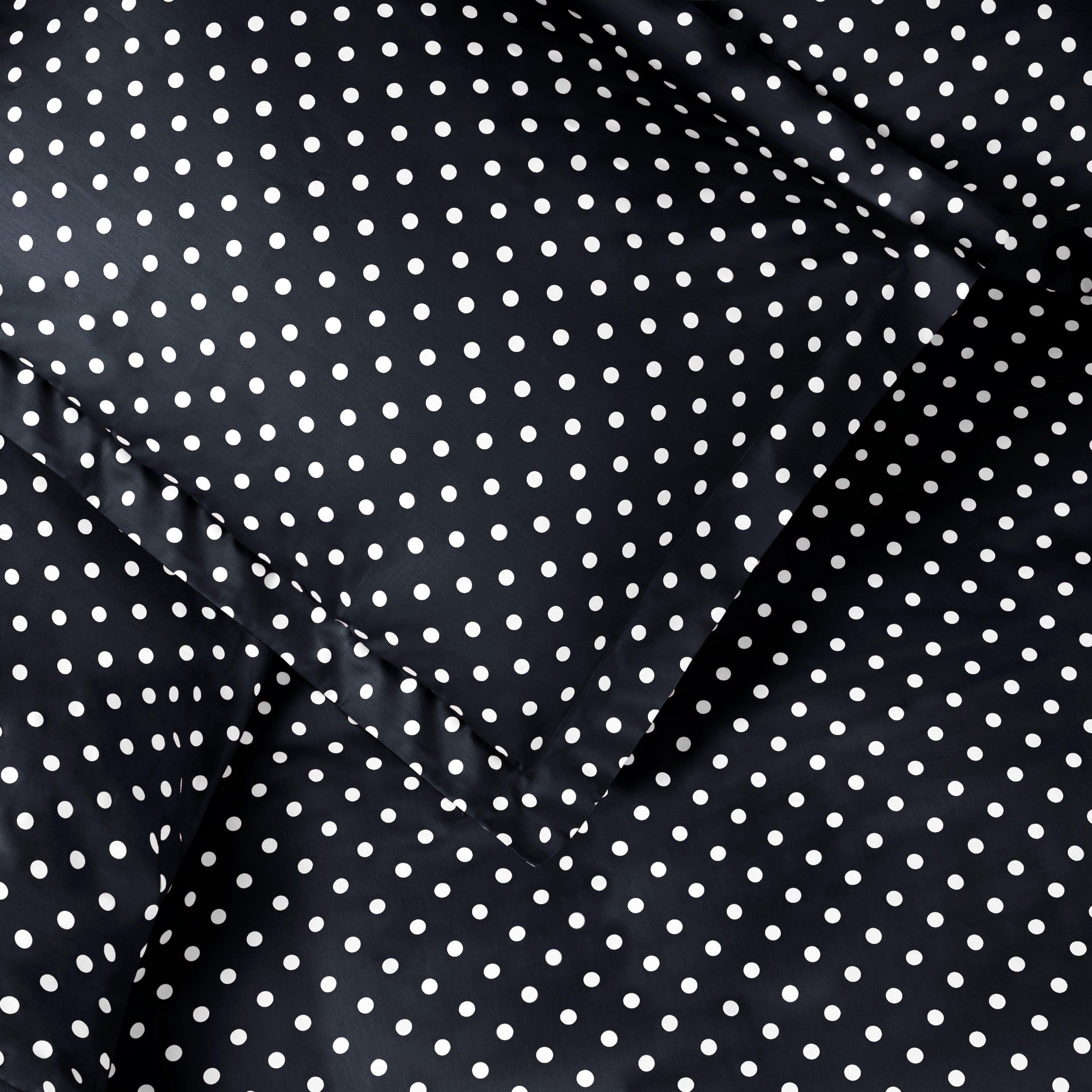 600 Thread Count Cotton Blend Polka Dot Plush Duvet Cover Set