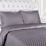 Cotton Blend 600 Thread Count Polka Dot Duvet Cover Set