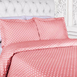 Cotton Blend 600 Thread Count Polka Dot Duvet Cover Set
