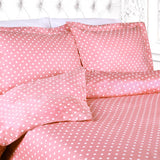 Cotton Blend 600 Thread Count Polka Dot Duvet Cover Set