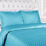 Cotton Blend 600 Thread Count Polka Dot Duvet Cover Set