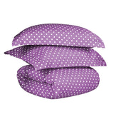 Cotton Blend 600 Thread Count Polka Dot Duvet Cover Set