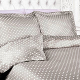 Cotton Blend 600 Thread Count Polka Dot Duvet Cover Set