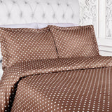 Cotton Blend 600 Thread Count Polka Dot Duvet Cover Set