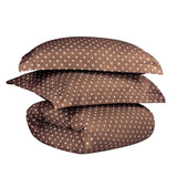 Cotton Blend 600 Thread Count Polka Dot Duvet Cover Set