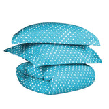 Cotton Blend 600 Thread Count Polka Dot Duvet Cover Set