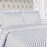 Cotton Blend 600 Thread Count Polka Dot Duvet Cover Set