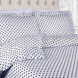 Cotton Blend 600 Thread Count Polka Dot Duvet Cover Set