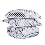 Cotton Blend 600 Thread Count Polka Dot Duvet Cover Set